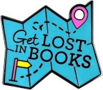 Get Lost in Books Pin Badge
