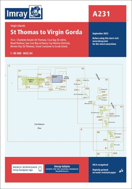 Imray Chart A231 : St Thomas to Virgin Gorda : 231