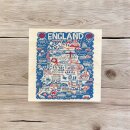 Julia Gash Wooden Coaster - England
