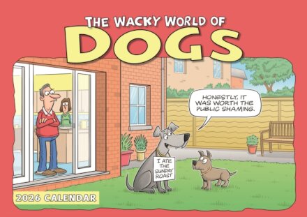 Dogs Wacky World A4 Calendar 2026