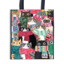 Wintry Cats Reusable Shopping Bag