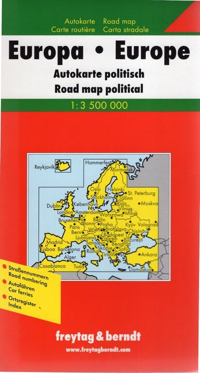 Europe (Politique-Political): Overzichtskaart 1:3 500 000