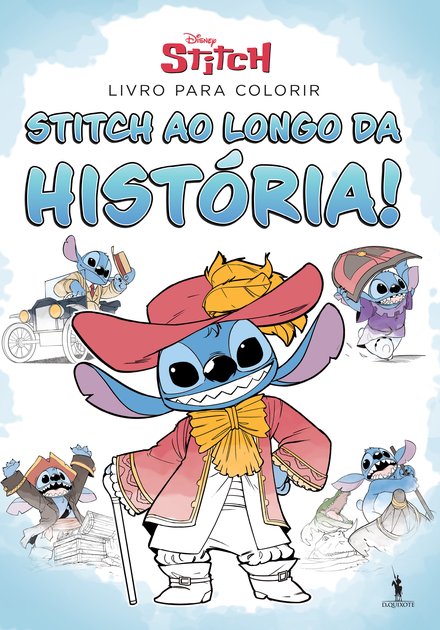 Stitch ao Longo da História! Livro para Colorir