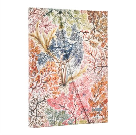 2026 Anemone (William Kilburn) Midi 12-month Verso Hardcover Flexi Dayplanner 2026 (Wrap Closure)