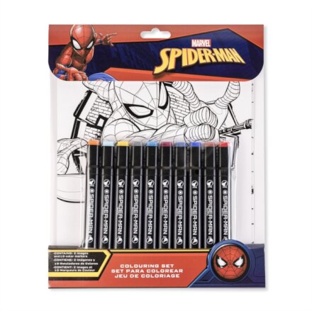 SPIDERMAN COLOUR BY NUMBERS ACTIVITY SET