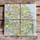 OS Map Ceramic Four Coaster Set - The Broads
