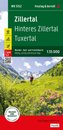 Zillertal, hiking, cycling and leisure map
