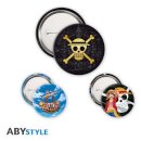 One Piece Skull & Luffy 3 Badge Pack