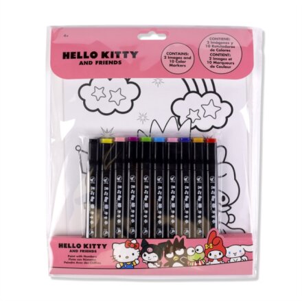 HELLO KITTY & FRIENDS COLOUR BY NUMBERS ACTIVITY SET
