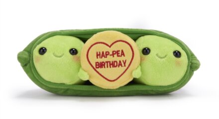Love Hearts 9" Hap-Pea Birthday Plush Gift