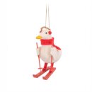 Skiing Goose Felt Decoration