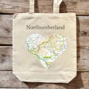 OS Map Premium Canvas Tote Bag - Northumberland National Park