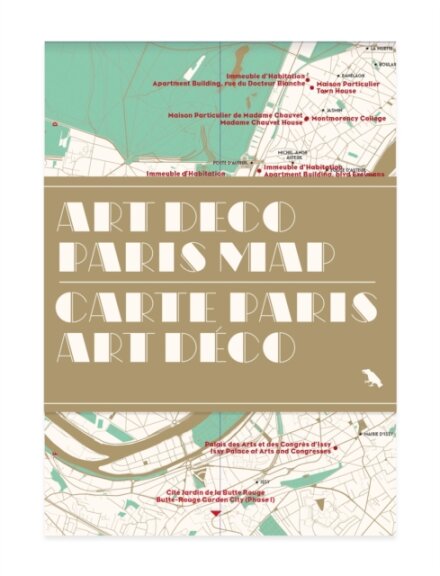 Art Deco Paris Map / Carte Paris Art Deco