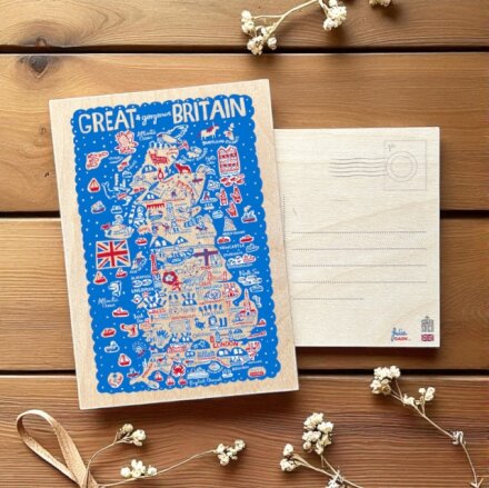 Julia Gash Wooden Postcard - Great Britain
