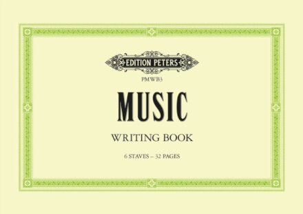 Music Writing Book: A5 landscape 6-stave