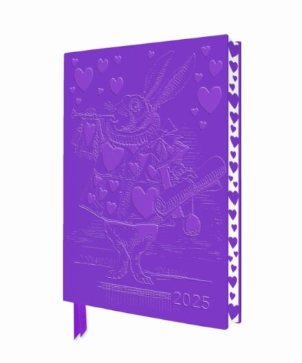 Alice in Wonderland 2025 Artisan Art Vegan Leather Diary Planner - Page to View with Notes