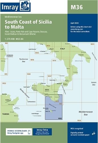 Imray Chart M36 : South Coast of Sicilia to Malta : 36