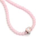 Barbie Pink Bead Necklace with Heart Shaped Bead Charm