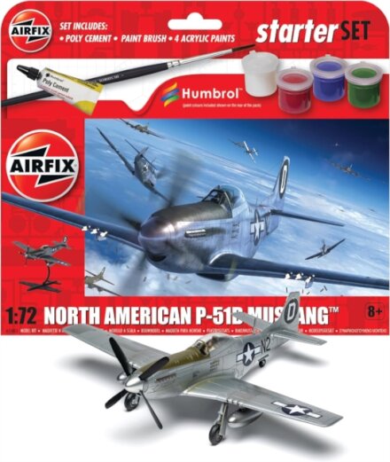 Airfix STARTER SET - NORTH AMERICAN P-51D MUSTG Model Toy