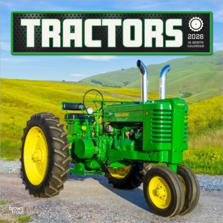 Tractors 2026 Square Flap Calendar