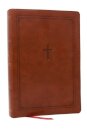 NKJV Giant Print End-of-Verse Reference Bible, Brown Leathersoft, Red Letter, Comfort Print