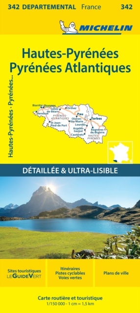 Hautes-Pyrenees Pyrenees-Atlantiques - Michelin Local Map 342