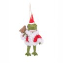 Santa Frog Felt Decoration