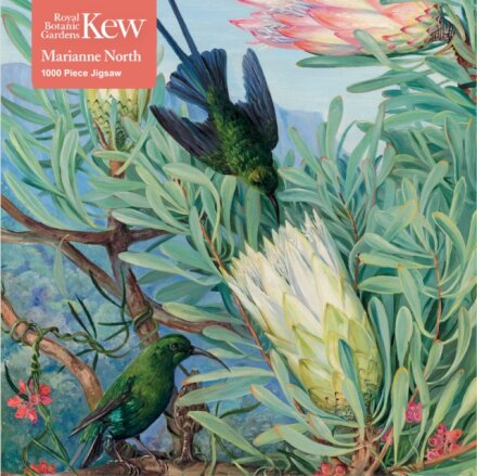 Adult Sustainable Jigsaw Puzzle Kew Gardens: Marianne North: Honeyflowers and Honeysuckers