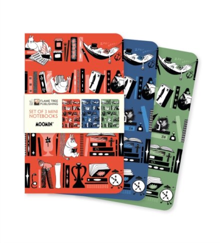 Moomin Bookshelves Set of 3 Mini Notebooks