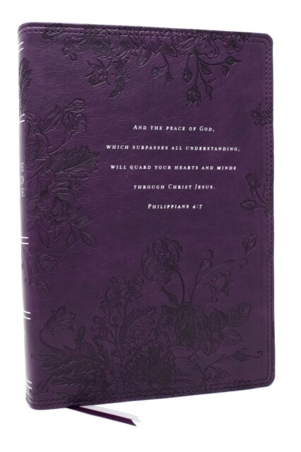 Peace of God Bible: Discover and Experience God's Shalom Throughout the Bible (NKJV, Purple Leathersoft, Red Letter, Comfort Print)