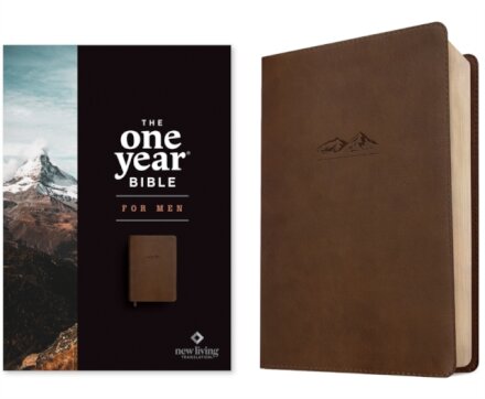 NLT The One Year Bible for Men, Rustic Brown