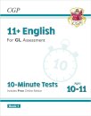11+ GL 10-Minute Tests: English - Ages 10-11 Book 1 (with Online Edition)