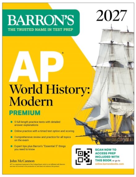 AP World History: Modern Premium, 2027: Prep Book With 5 Practice Tests + Comprehensive Review + Online Practice