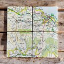 OS Map Ceramic Four Coaster Set - North York Moors National Park