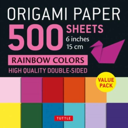 Origami Paper 500 sheets Rainbow Colors 6" (15 cm)