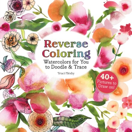 Reverse Coloring Watercolors for You to Doodle & Trace