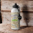 OS Map 600ml Metal Water Bottle - Yorkshire Dales National Park