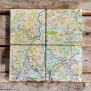 OS Map Ceramic Four Coaster Set - Loch Lomond and The Trossachs National Park