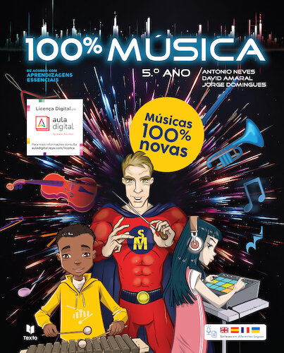 100% Música 5.º Manual do Aluno 2025