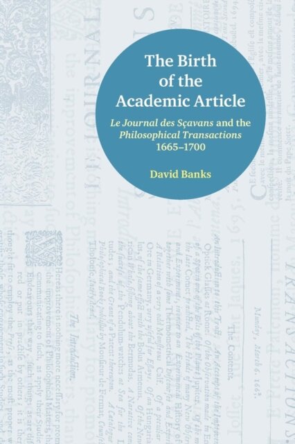 The Birth of the Academic Article