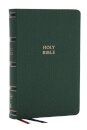 NKJV, Single-Column Reference Bible, Verse-by-verse, Green Leathersoft, Red Letter, Comfort Print (Thumb Indexed)
