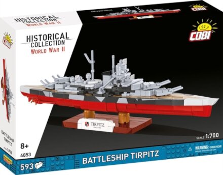 600  PCS HC WWII /4853/ Battleship TIRPITZ scale 1:700