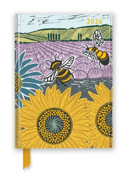 Kate Heiss: Sunflower Fields 2026 Luxury Diary Planner - Page to View with Notes