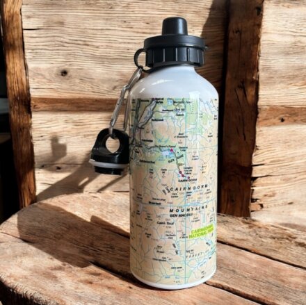 OS Map 600ml Metal Water Bottle - Cairngorms National Park