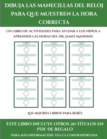 Los mejores libros para bebes (Dibuja las manecillas del reloj para que muestren la hora correcta)