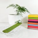 Recycled Leather Bookmark - Green