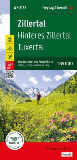 Zillertal, hiking, cycling and leisure map