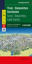 Tyrol - Dolomites - Lake Garda Panoramic and Road Map