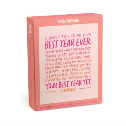 Em & Friends Best Year Yet Birthday Boxed Cards Singles