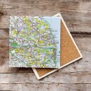 OS Map Ceramic Single Coaster - The Broads